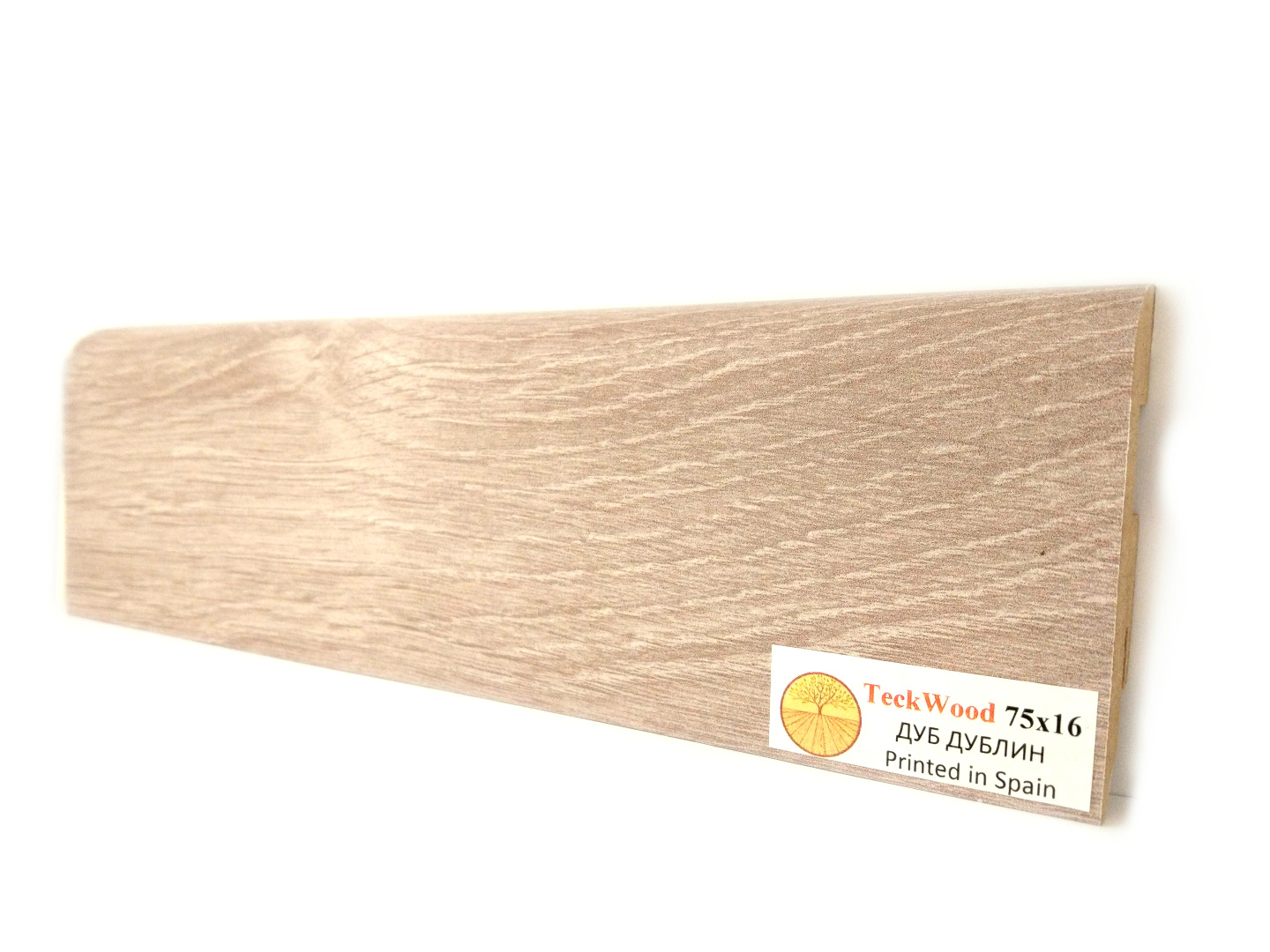 Плинтус МДФ ламинированный TeckWood Дуб Дублин 2150×75×16